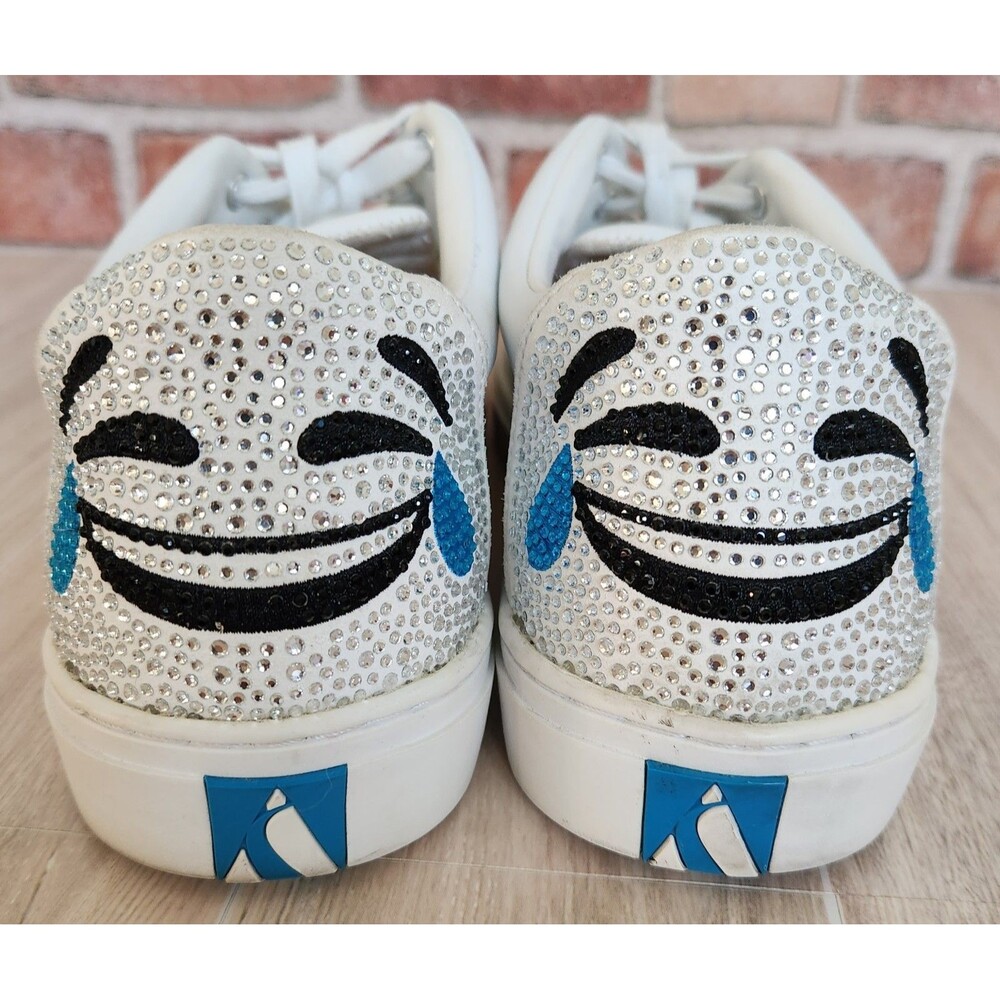 Skecher Street LA Women's Sneakers Size 10 Tears of Joy Rhinestone Emoji Shoes
